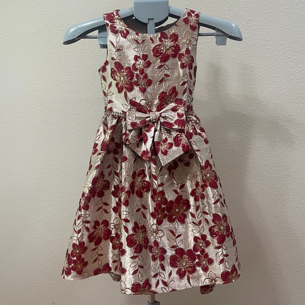 Red and Gold Formal Dress Size 6x -7